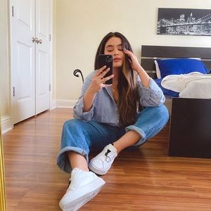 White Adidas zip up sneakers!